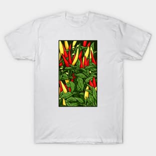 Vintage doodle illustration of Chilli plant T-Shirt